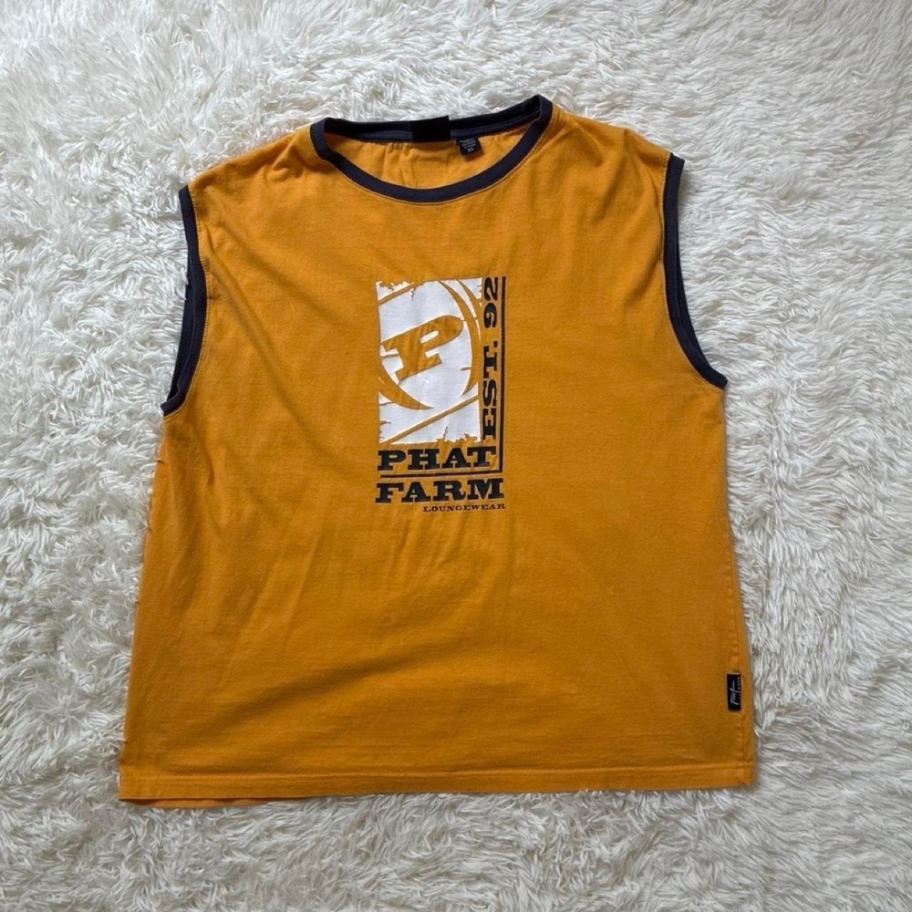 Y2K 90S Baggy Oversized Streetwear Phat Farm Tank Top Size XL